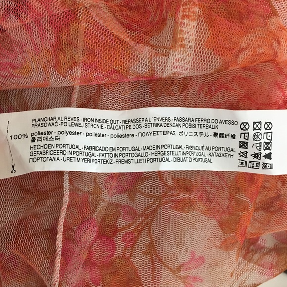 Zara Floral Sheer Long Sleeve Mesh Top - Picture 8 of 8